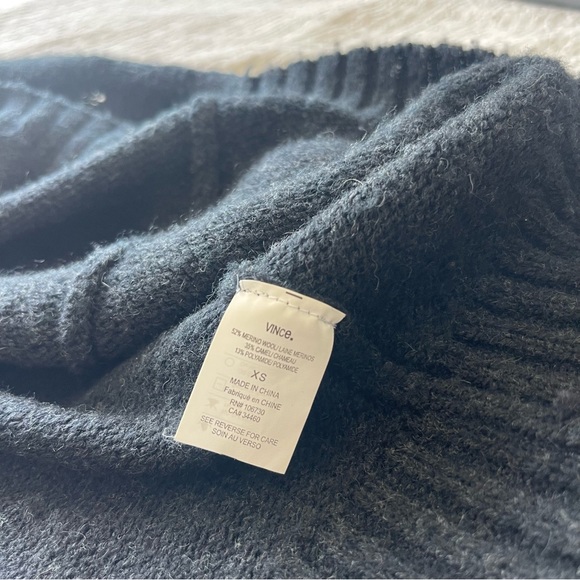 VINCE Ripped Arm Turtleneck Sweater - Picture 5 of 8